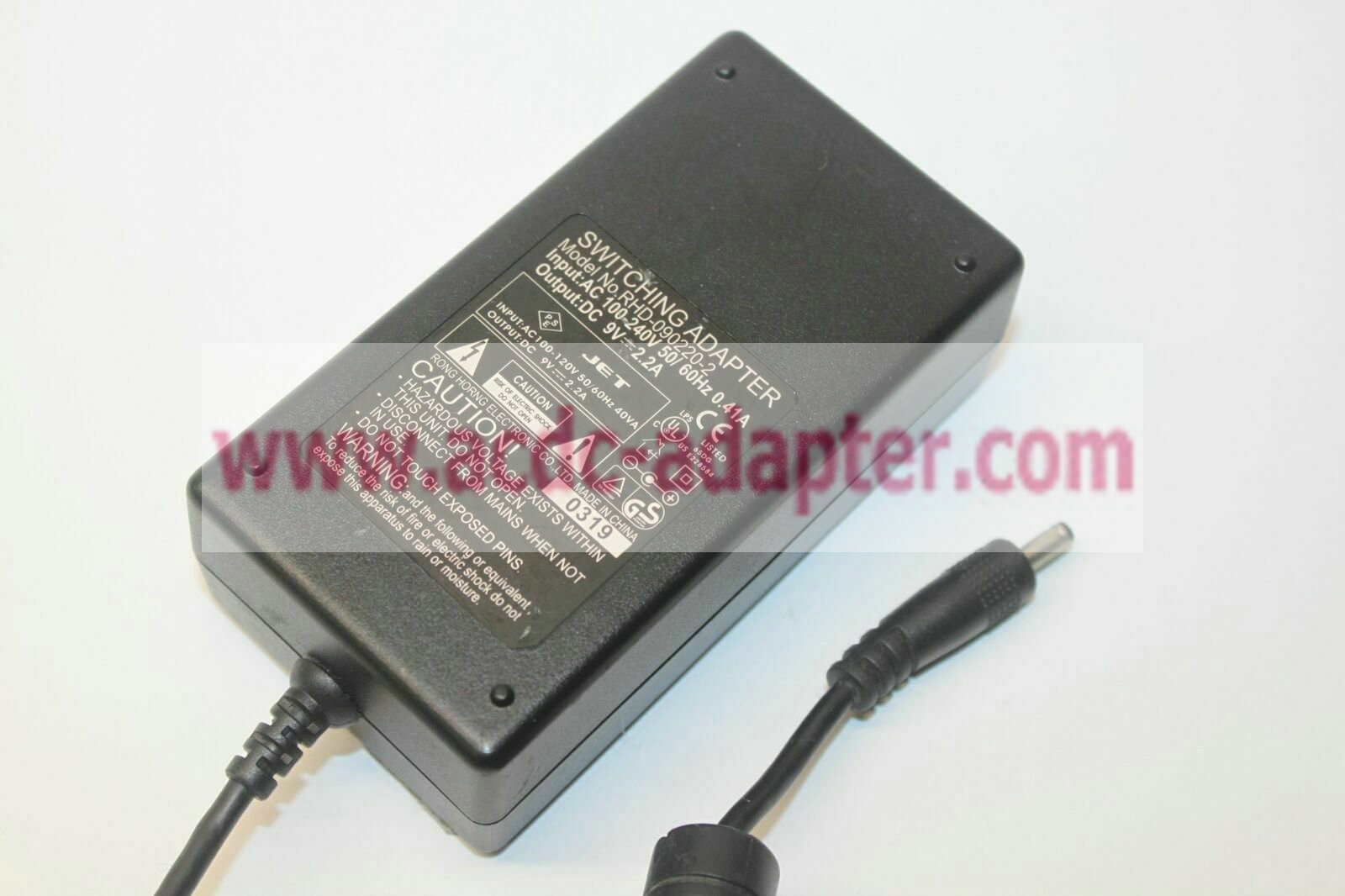 NEW DC 9V 2.2A JET RHD-090220-2 Switching Power Supply AC Adapter - Click Image to Close